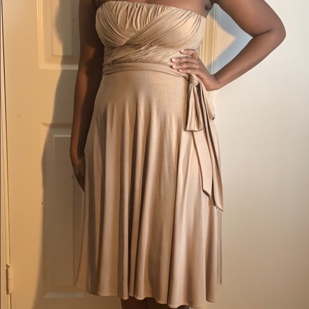 Gold & Shimmery Cocktail Dress